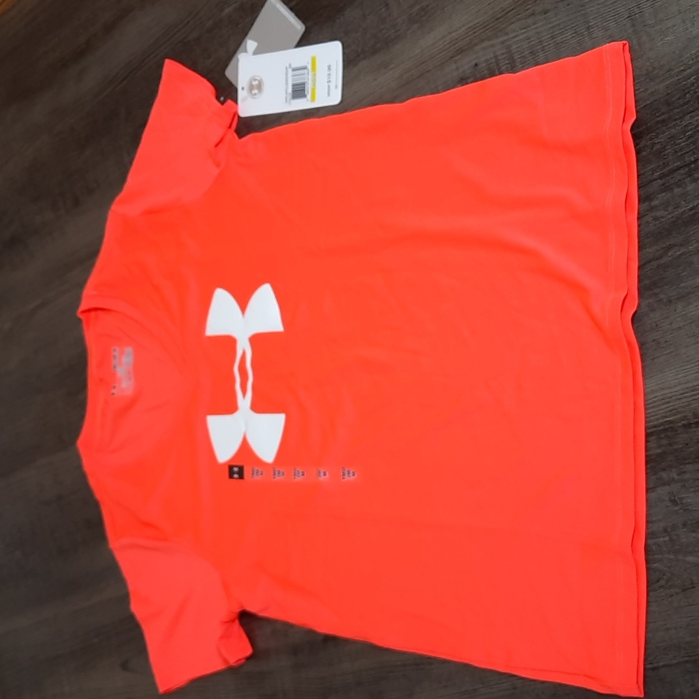 Girls Youth Under Armour bright orange Heat Gear size medium